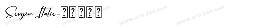 Scogin Italic字体转换
